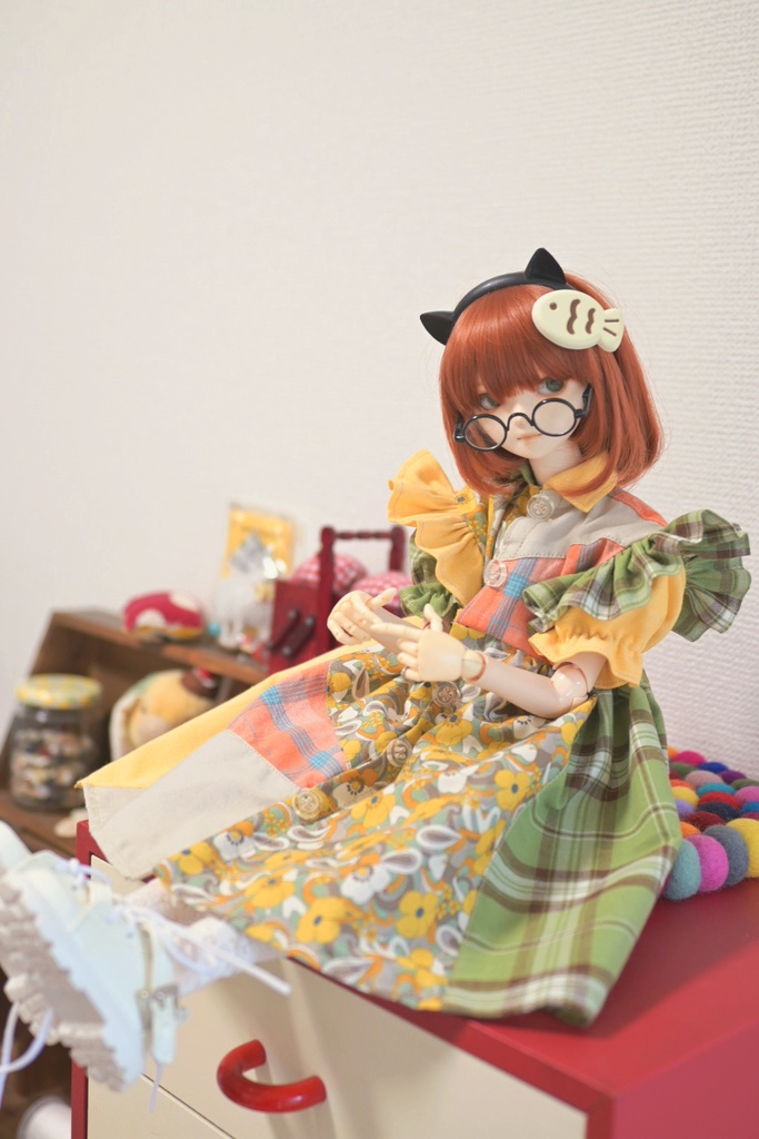 だいじょ〜ぶ☆肩フリル切り替えワンピ〜ス!