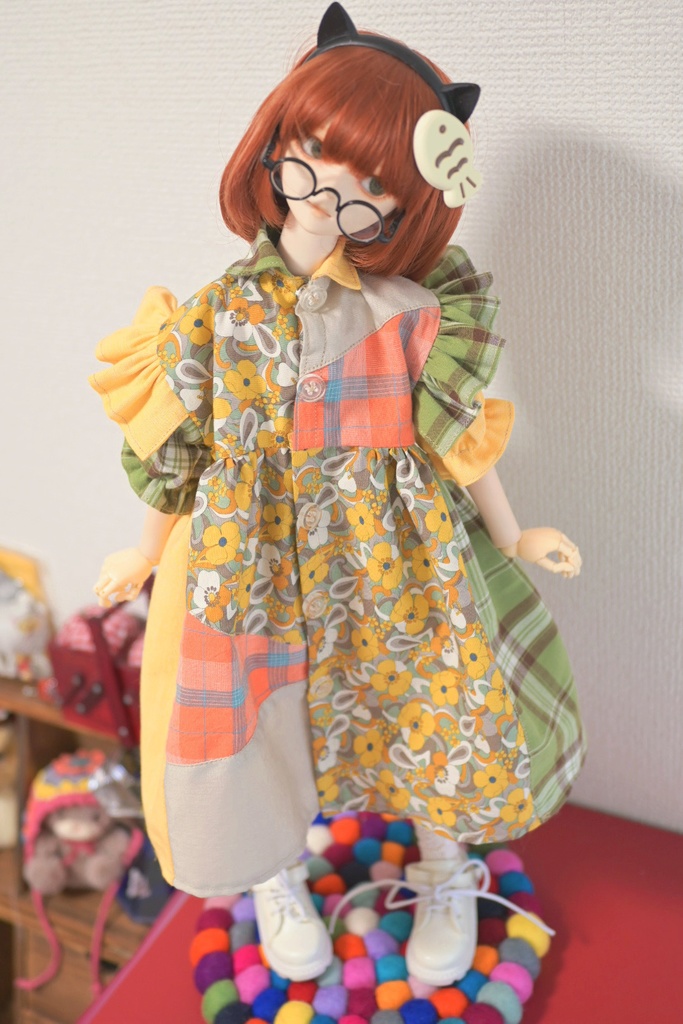 だいじょ〜ぶ☆肩フリル切り替えワンピ〜ス!