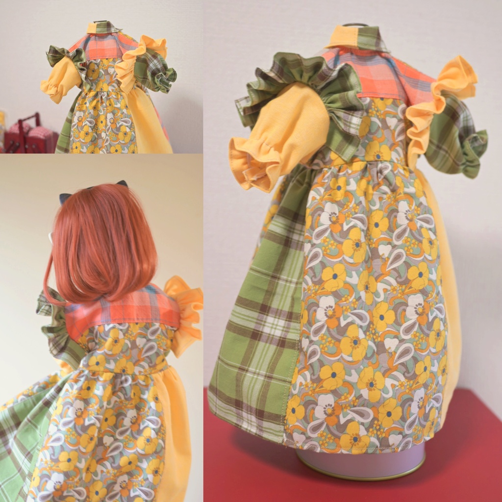 だいじょ〜ぶ☆肩フリル切り替えワンピ〜ス!