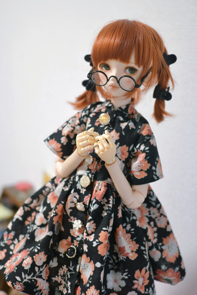 アンティークちっくな✳︎花柄ミニワンピ