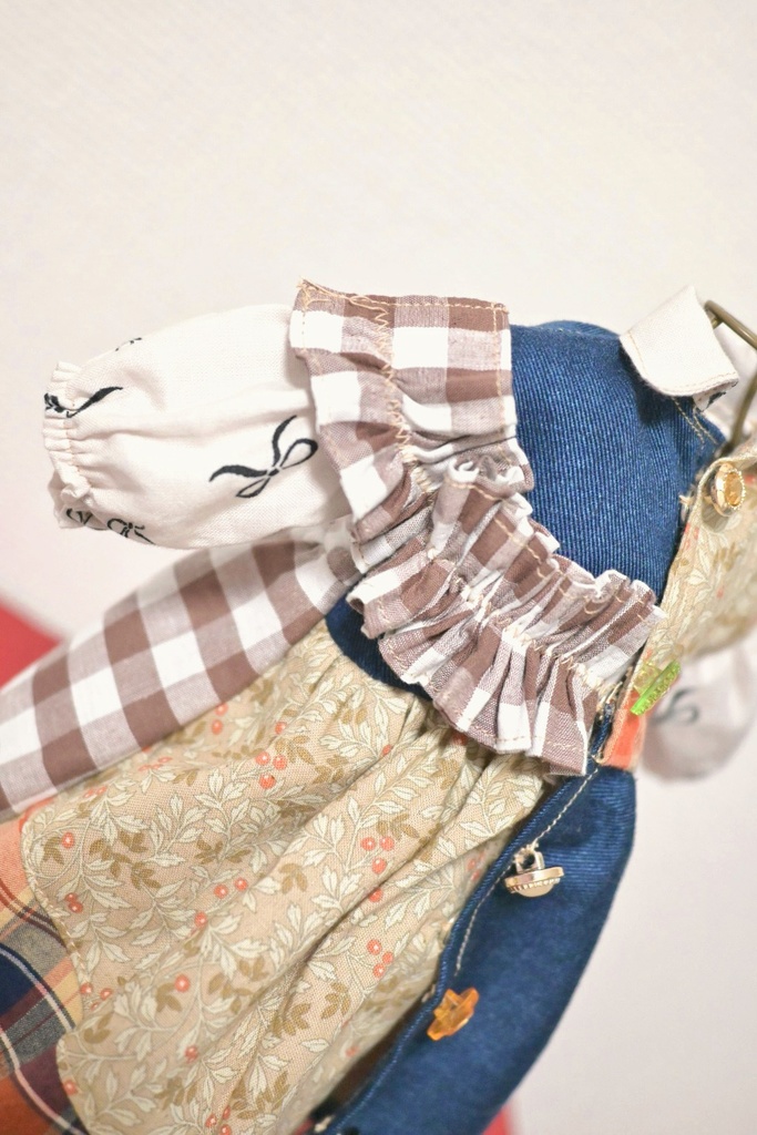 せーの!チェック×デニムの切り替えワンピ❤︎