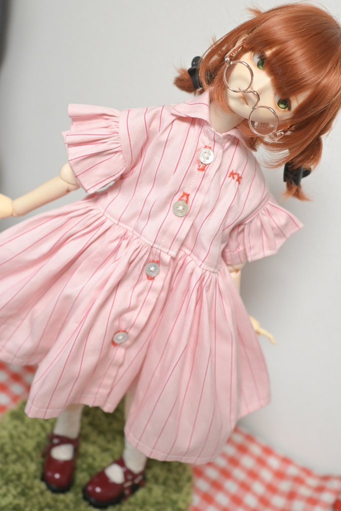 春めいて桃色♡ストライプワンピ✳︎