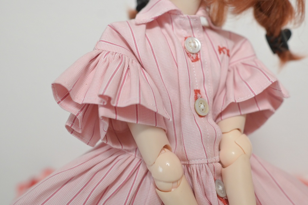 春めいて桃色♡ストライプワンピ✳︎