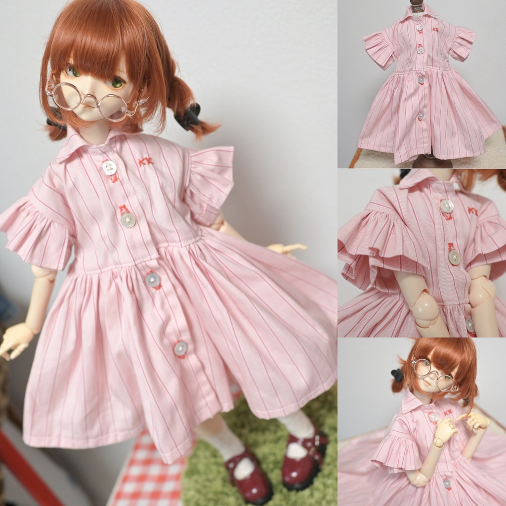 春めいて桃色♡ストライプワンピ✳︎