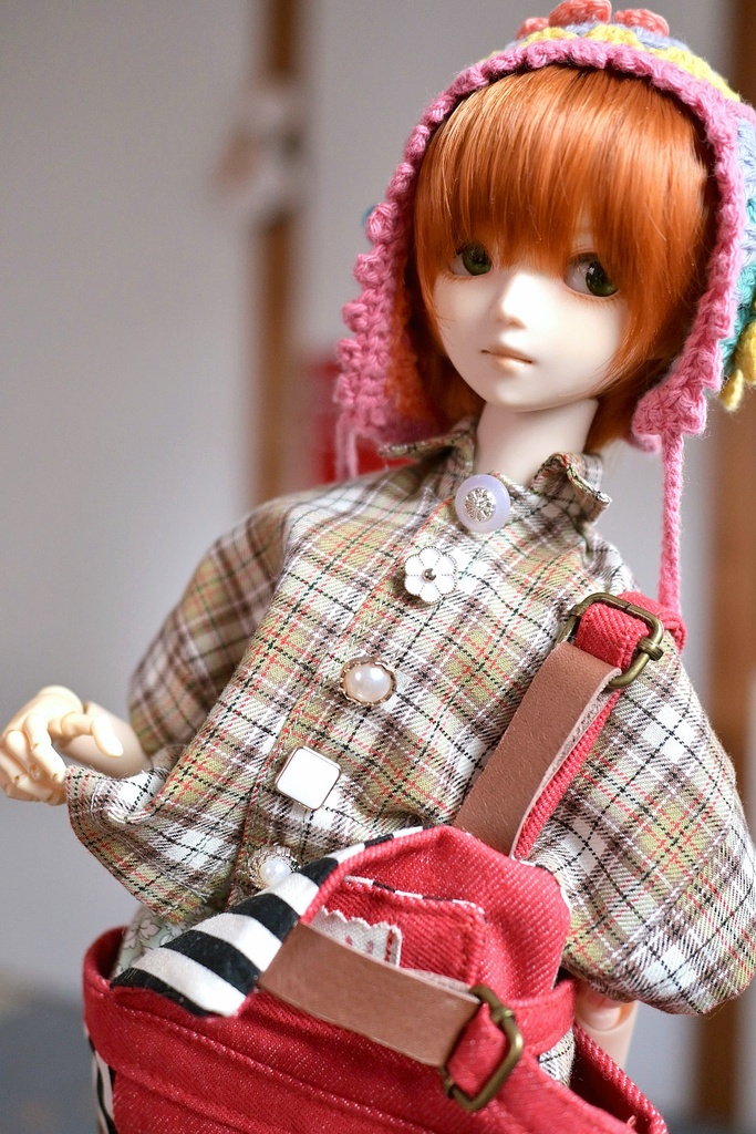 古着風♡Ｋオーバーオール×チェックシャツ♩⟡