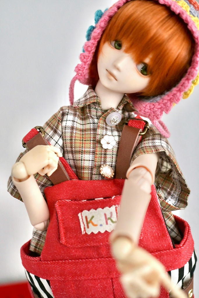 古着風♡Ｋオーバーオール×チェックシャツ♩⟡