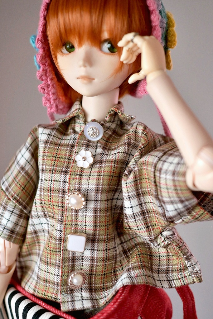 古着風♡Ｋオーバーオール×チェックシャツ♩⟡