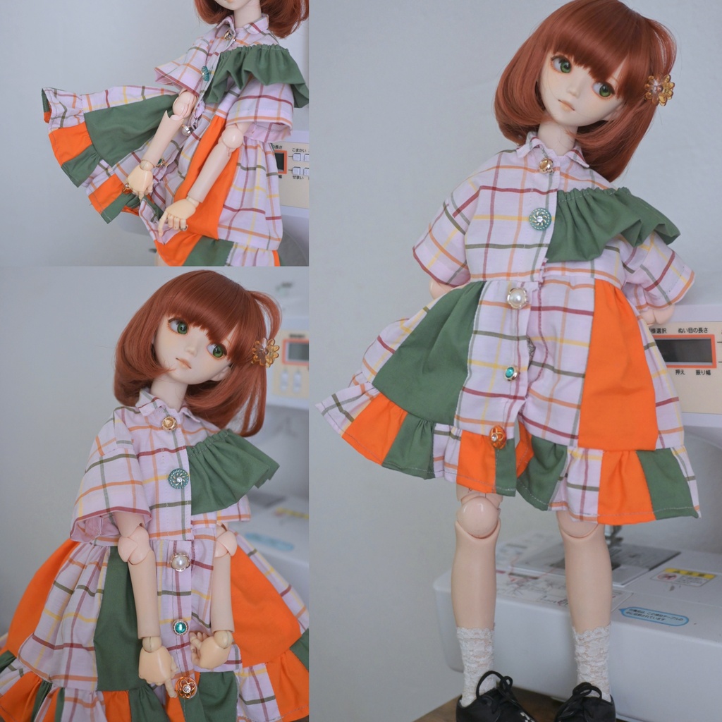 ビビッと!!ぱっち☆ワンピ♩orange×green