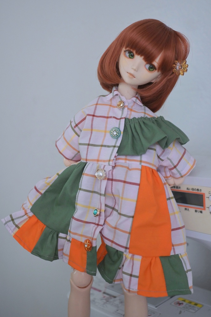 ビビッと!!ぱっち☆ワンピ♩orange×green