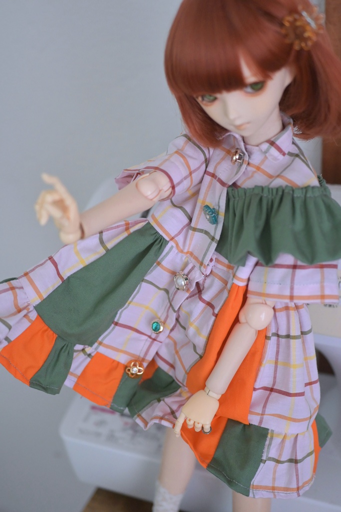 ビビッと!!ぱっち☆ワンピ♩orange×green