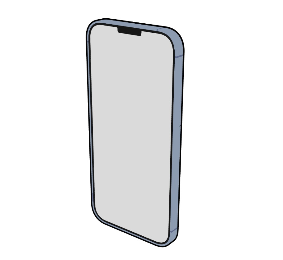 【CLIP STUDIO対応】スマートフォン3D素材 - iPhone14風