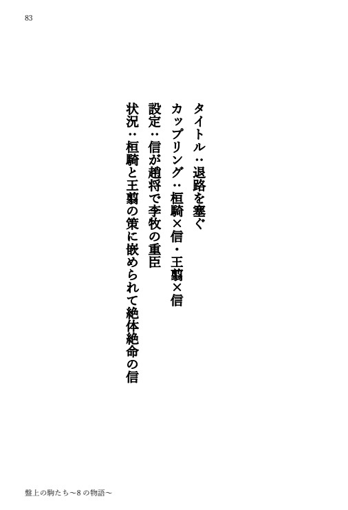 盤上の駒~8の物語~(ヤンデレ信受け短編集)※再販
