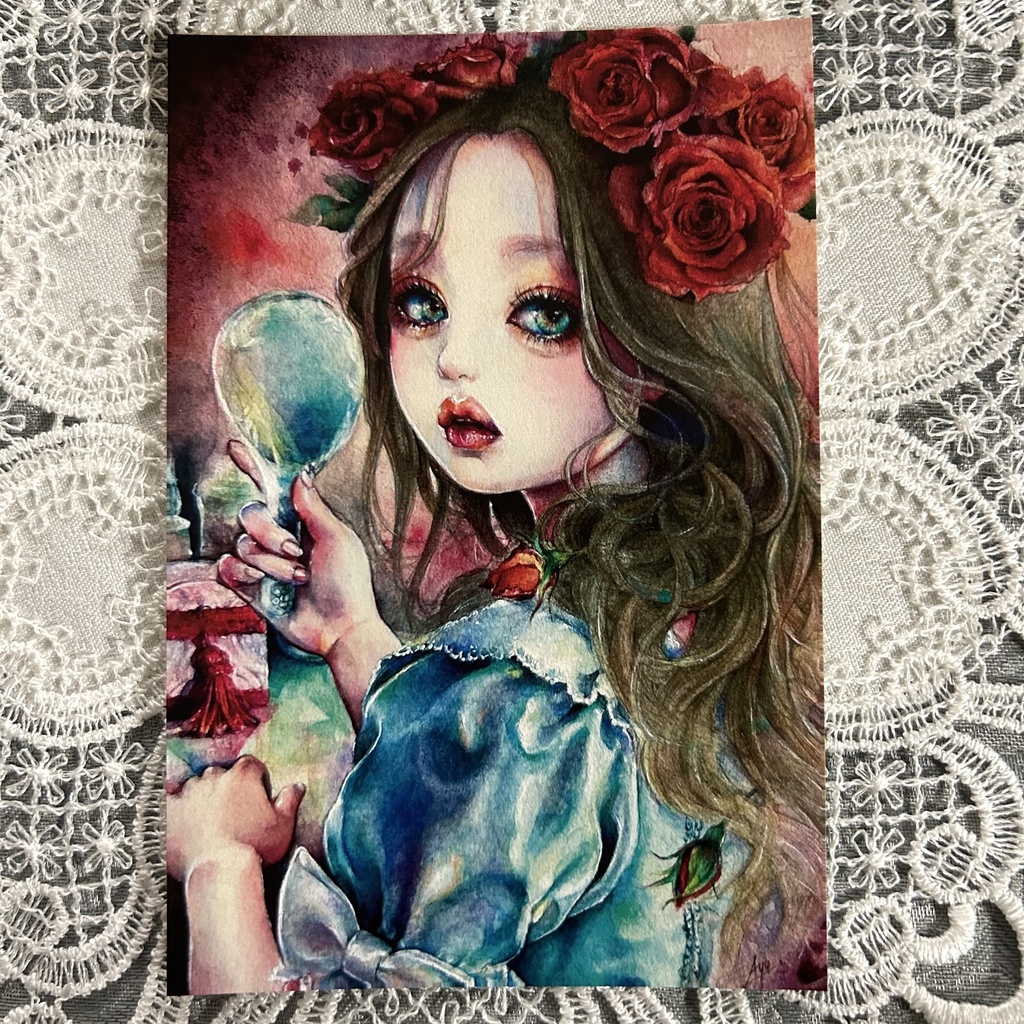 ポストカード「女王の薔薇を摘んだ日のアリス」