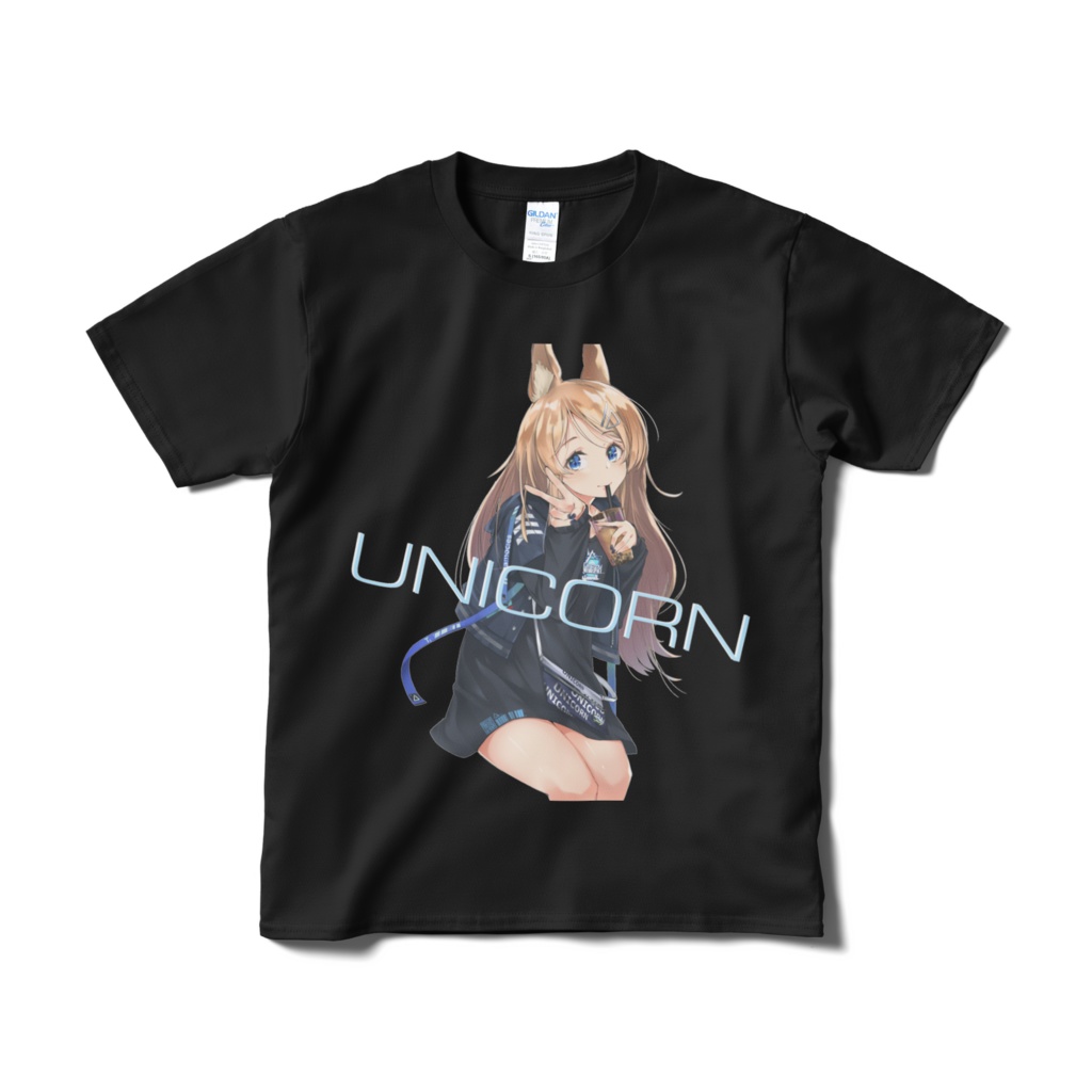 オフユニコTシャツ-ブラック