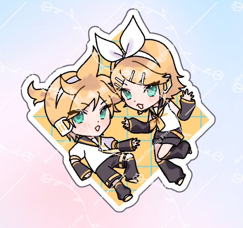 鏡音リンレンアクキー