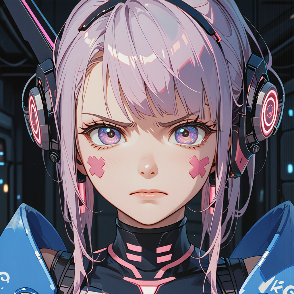 【素材】サイバーパンク少女「ステラ」イラスト【AI】 Vol.2 　8枚