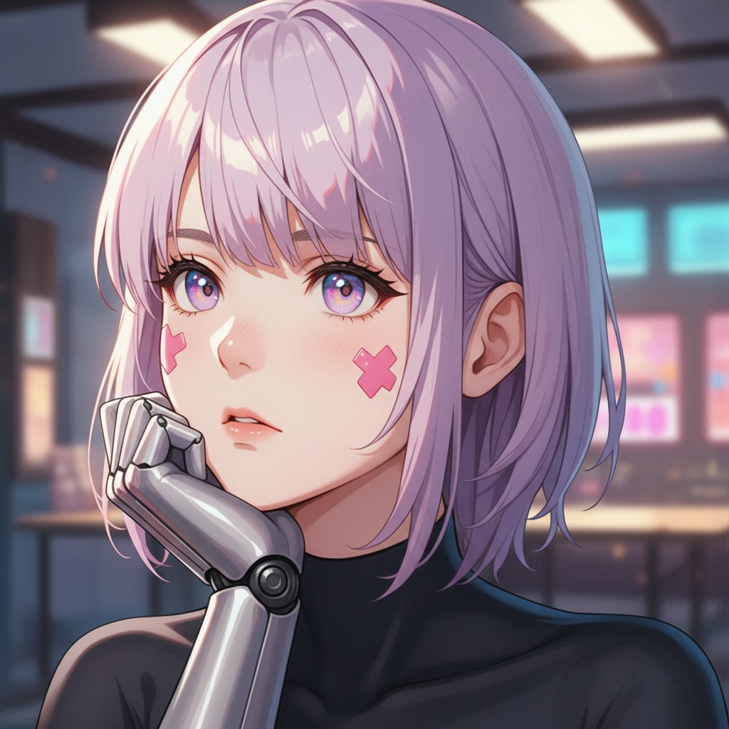 【素材】サイバーパンク少女「ステラ（美）」イラストパック【AI】 4枚