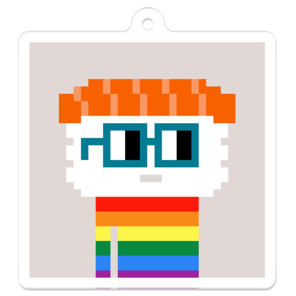 [noun_nigiri-rainbow] アクリルキーホールダー 50 x 50 (mm)