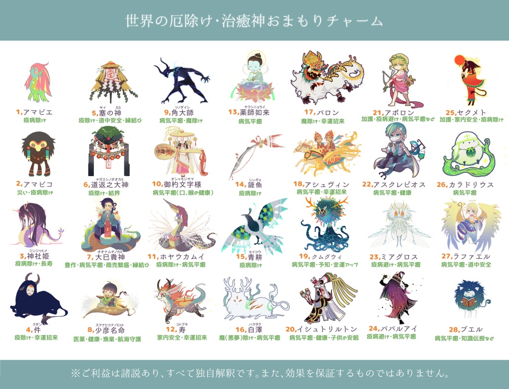 疫病避け・治癒神◆おまもりチャーム