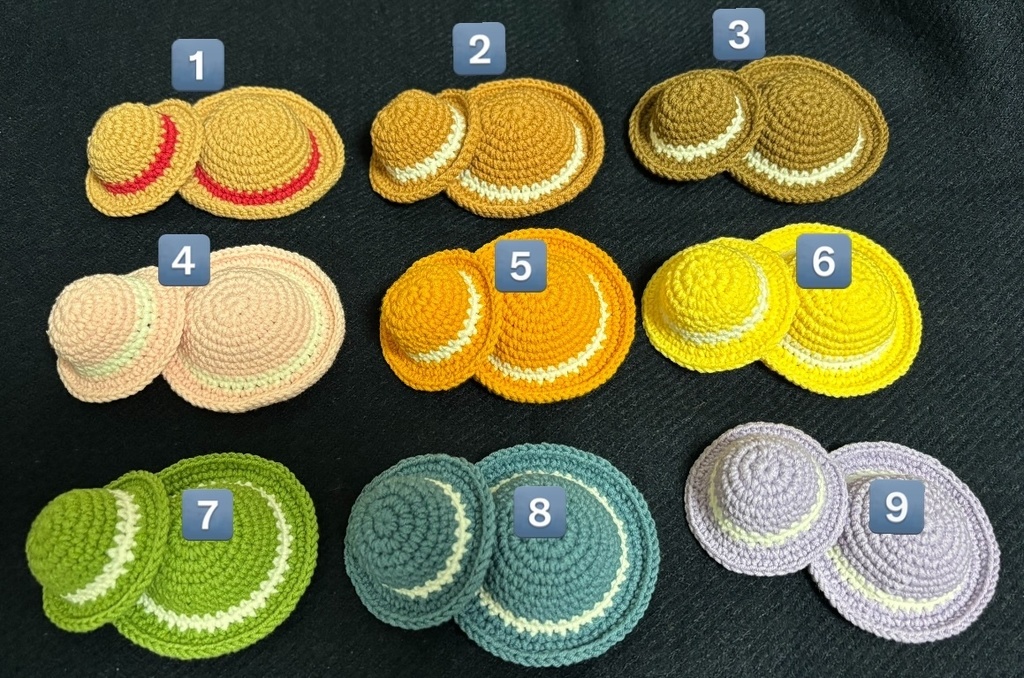 手編み帽子(2点セット)