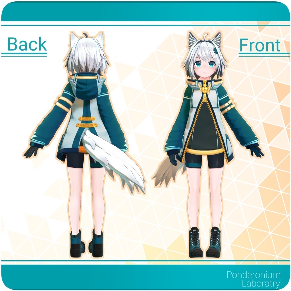 オリジナル3Dモデル「ミーシェ」ver1.04