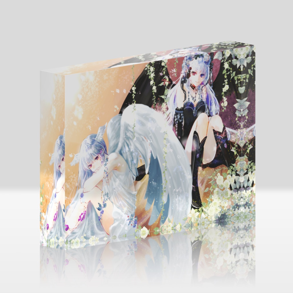 天使と小悪魔 亜神柚羽 アクリルブロック