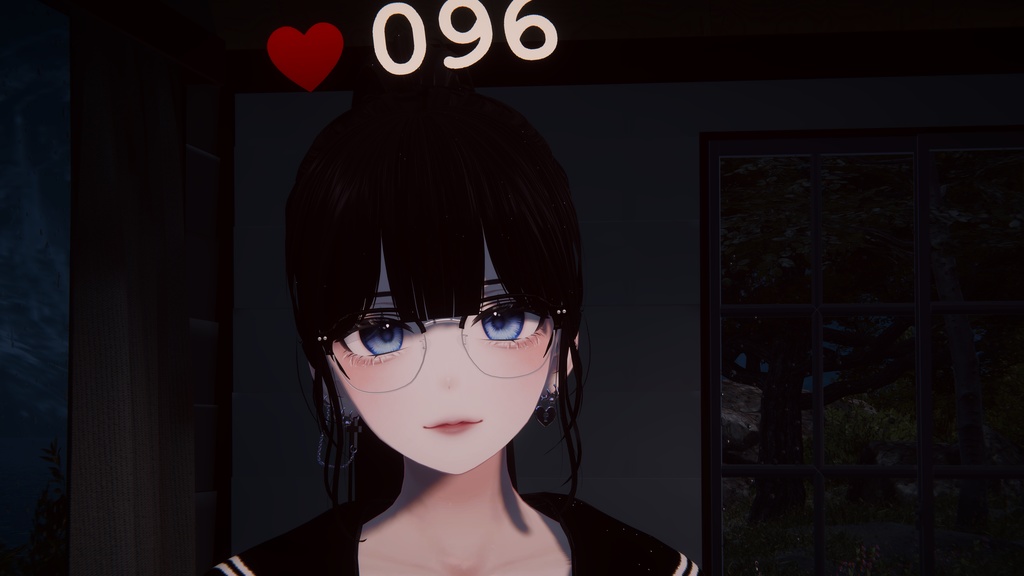 반테 안경 ( Half frame glasses )