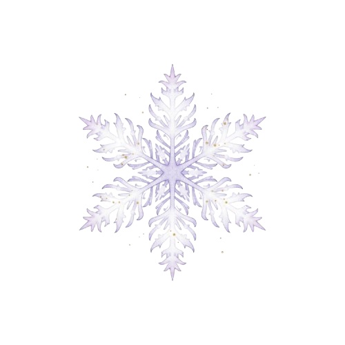 パステルパープル・水彩クリスマスコレクション (PNG形式)