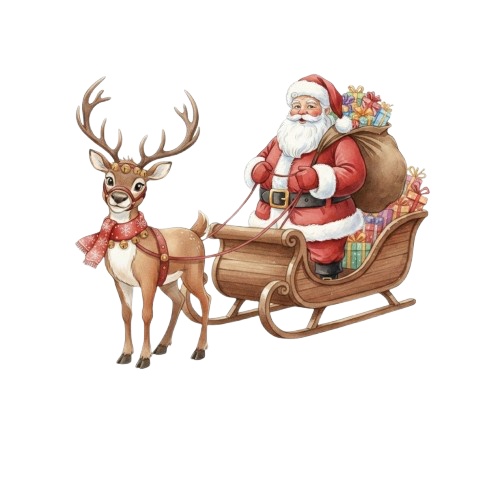 水彩クラシッククリスマスコレクション (PNG形式)