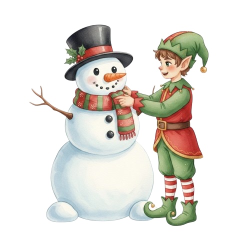 水彩クラシッククリスマスコレクション (PNG形式)