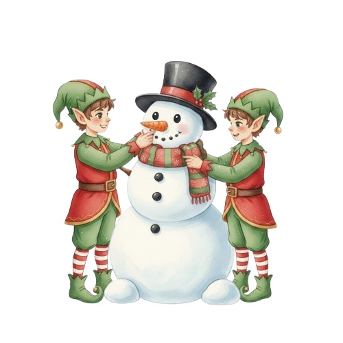 水彩クラシッククリスマスコレクション (PNG形式)