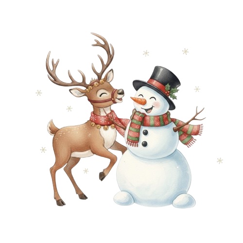 水彩クラシッククリスマスコレクション (PNG形式)