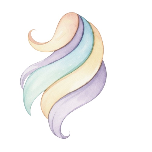 ユニコーン水彩クリスマスコレクション(PNG形式)