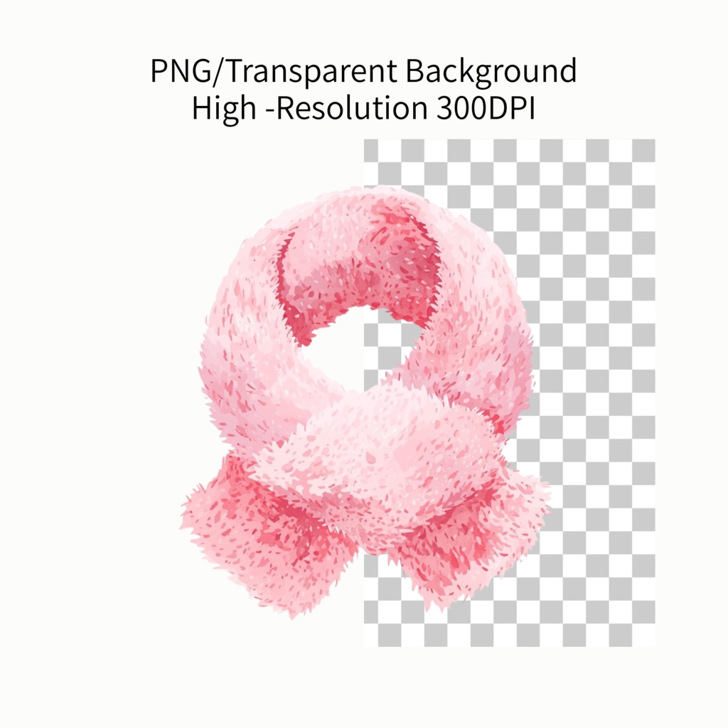 Cute Pastel Pink Winter Clipart ふんわり水彩・冬モチーフ素材セット(PNG)