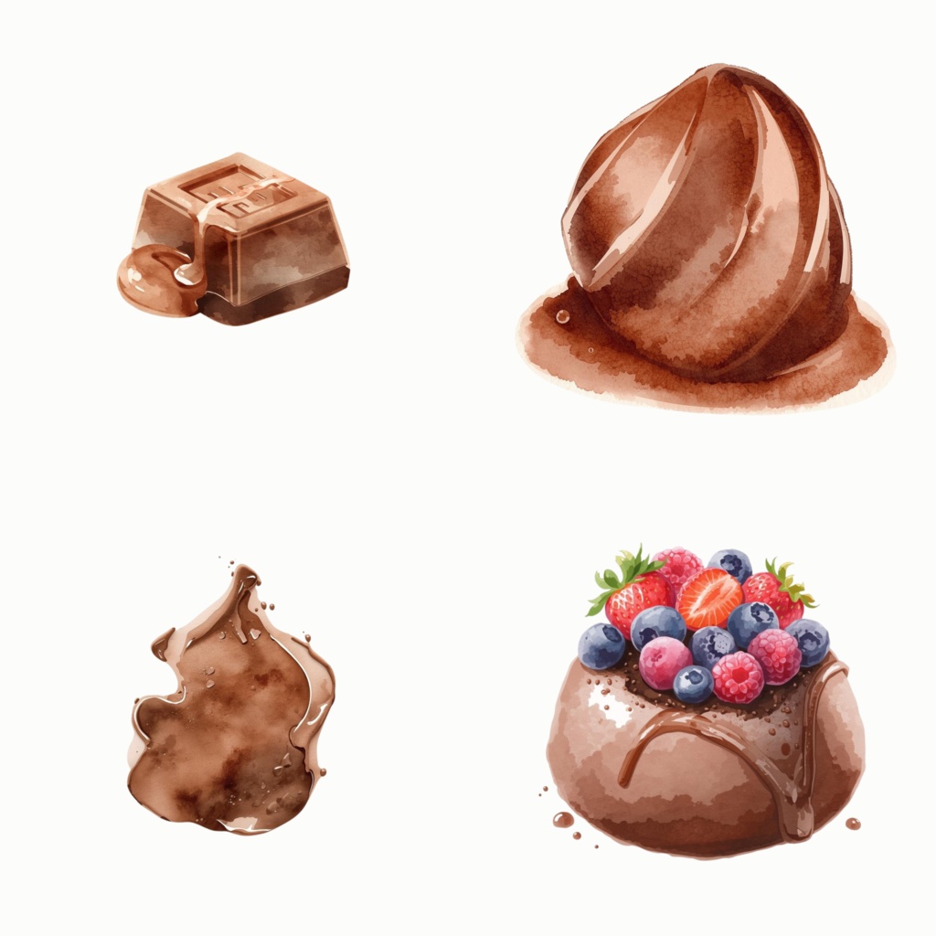 Watercolor Chocolate Treats