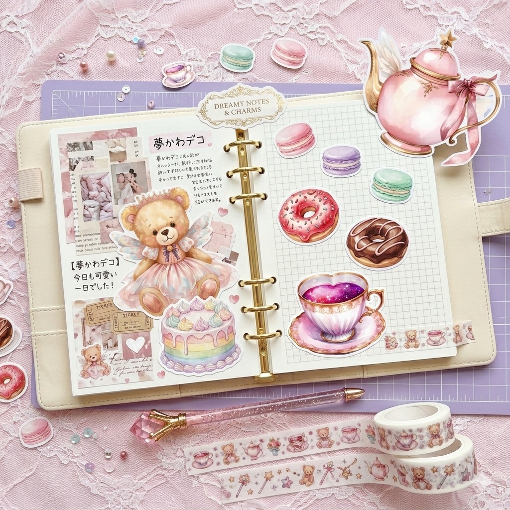 【PNG素材】魔法少女のお茶会 クリップアート32点セット - Magical Girl Tea Party Clip Art