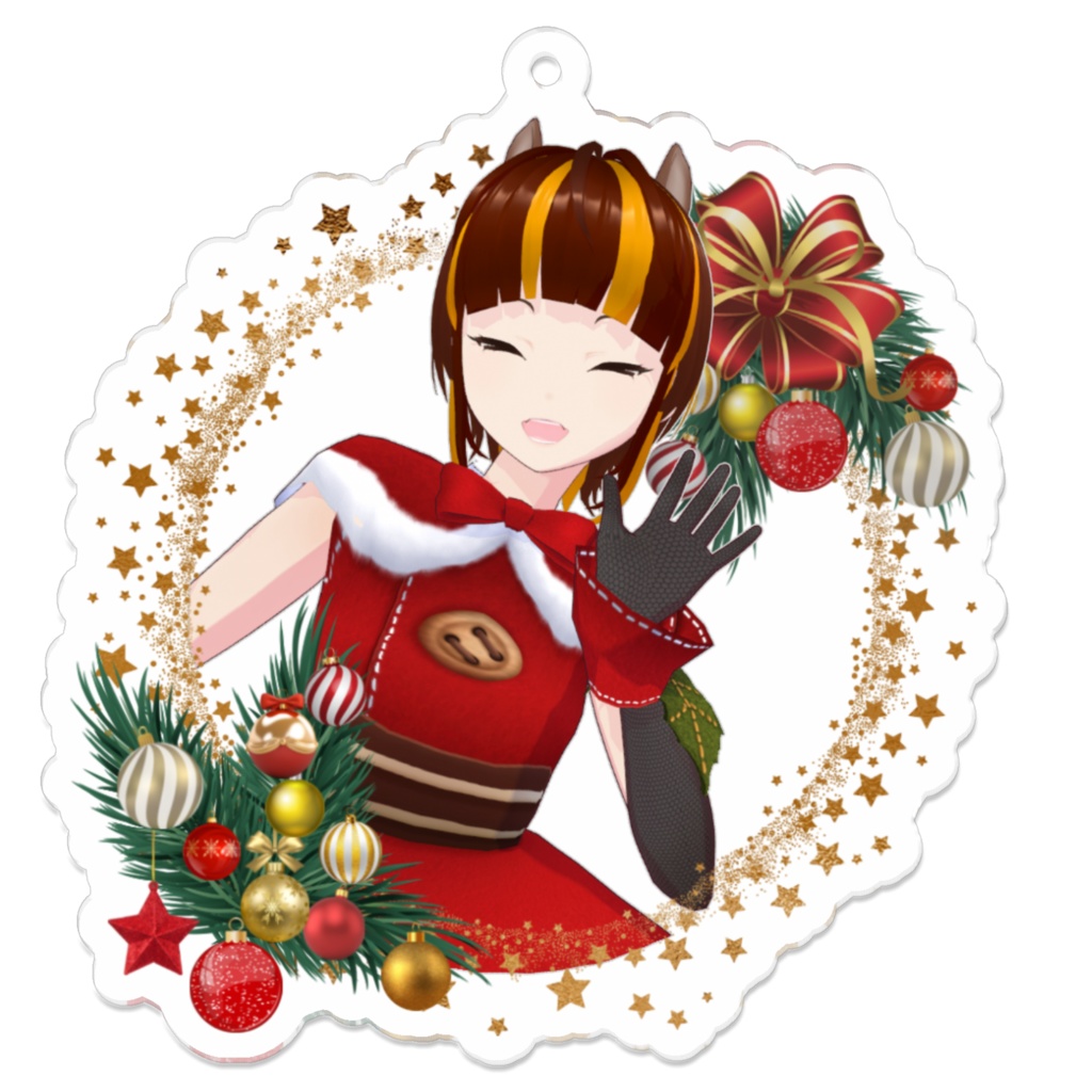 クリスマスリースはむ２アクキー