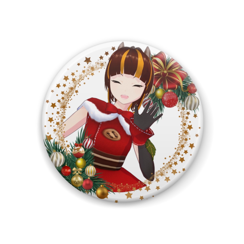 クリスマスリースはむ2 缶バッジ