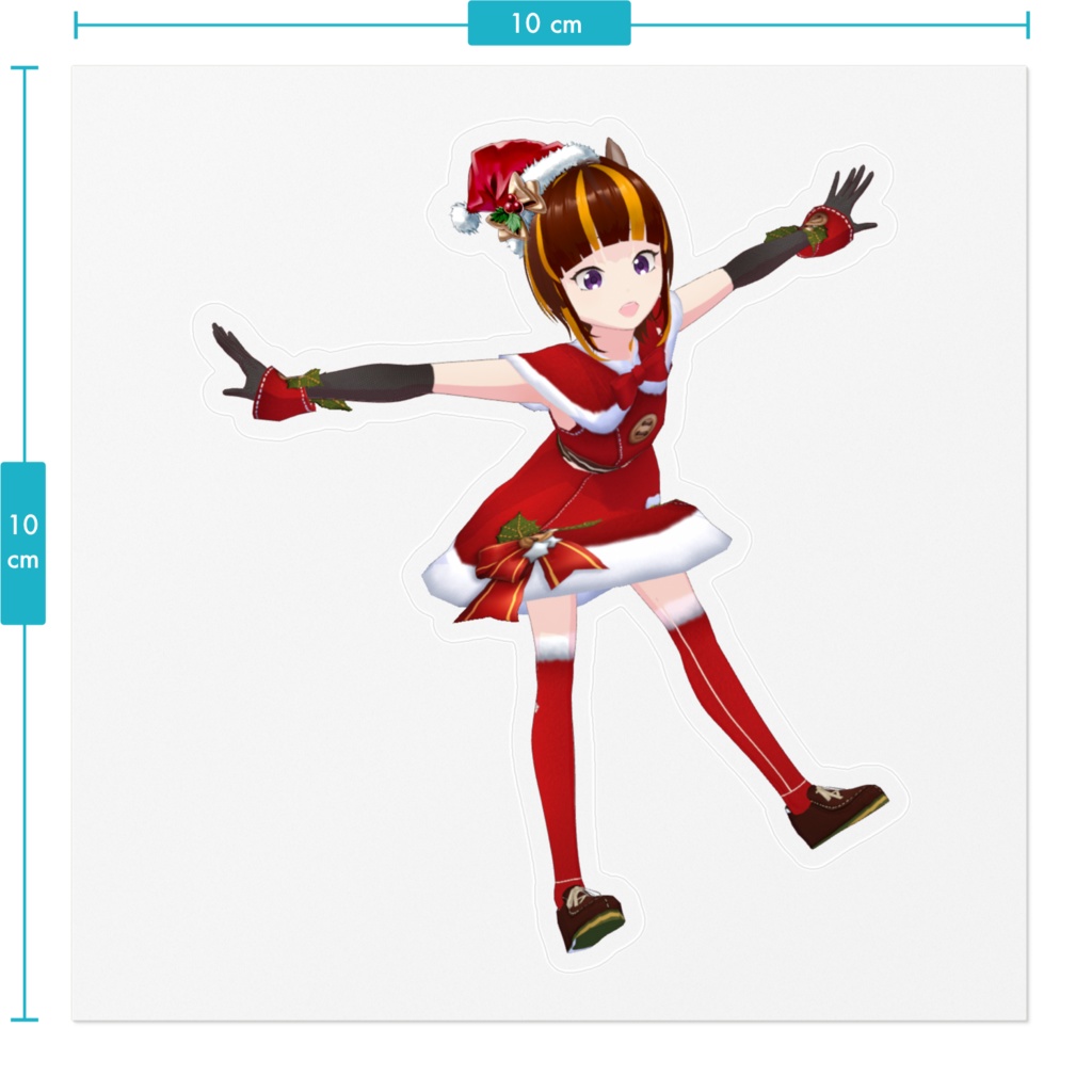 クリスマスサンタ衣装はむ3 ステッカー