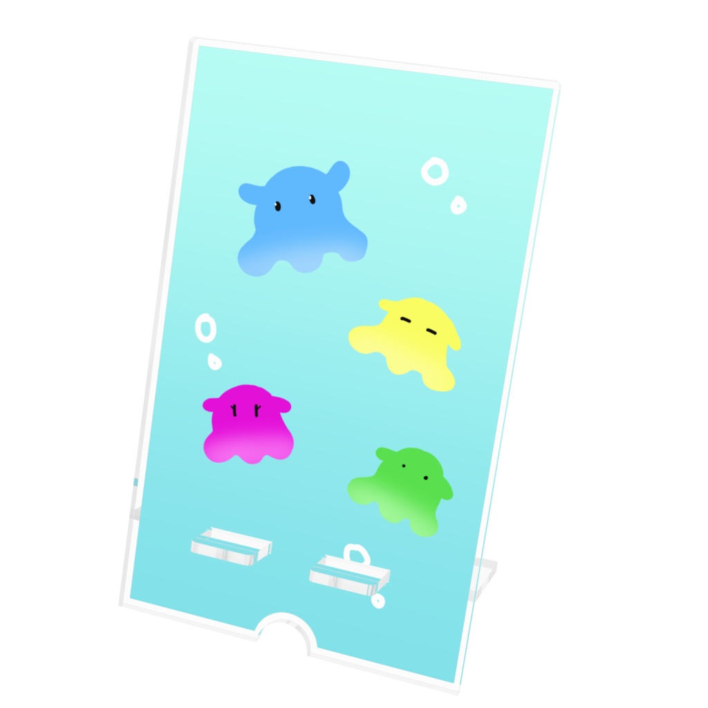 カラフルメンダコアクリルスマホスタンド