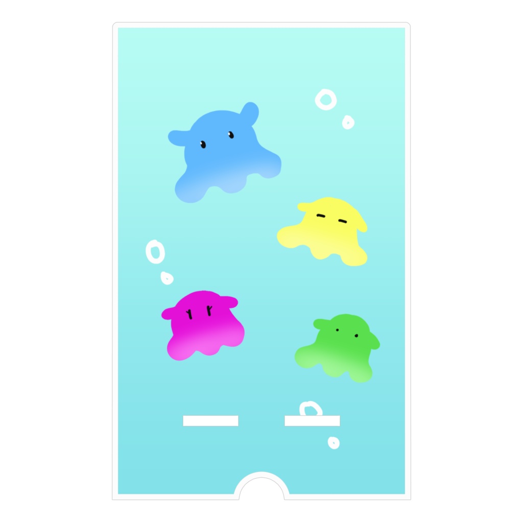 カラフルメンダコアクリルスマホスタンド