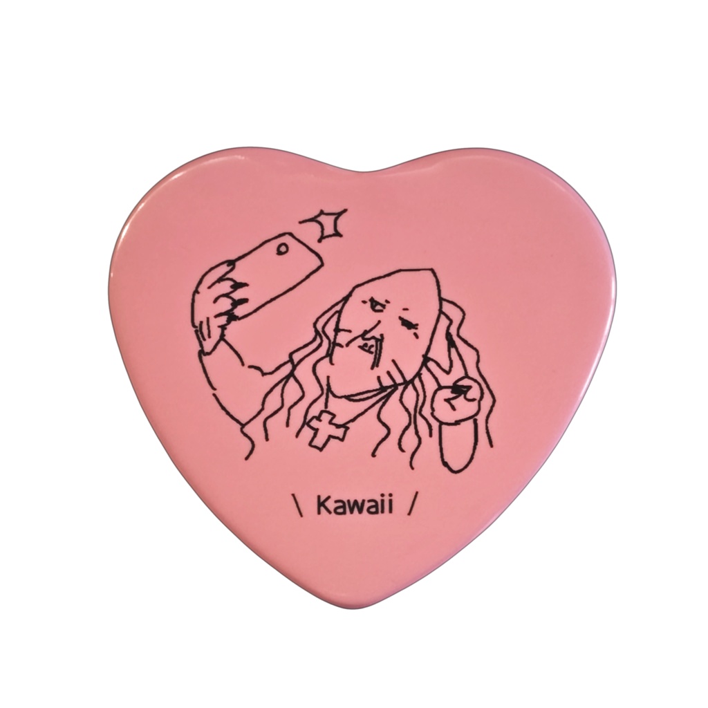 ギロチの"Kawaii"ハート缶バッジ