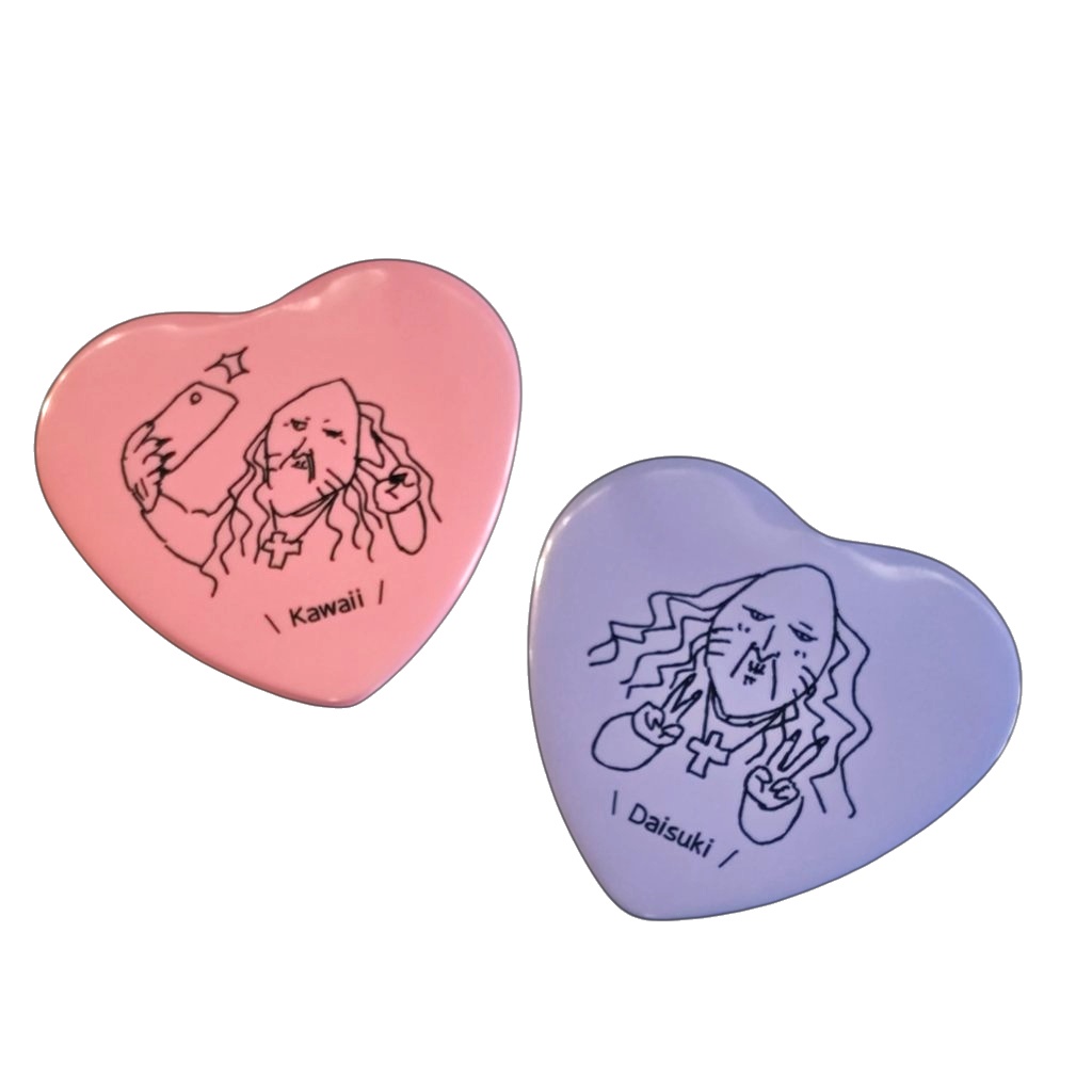 ギロチの"Kawaii"ハート缶バッジ