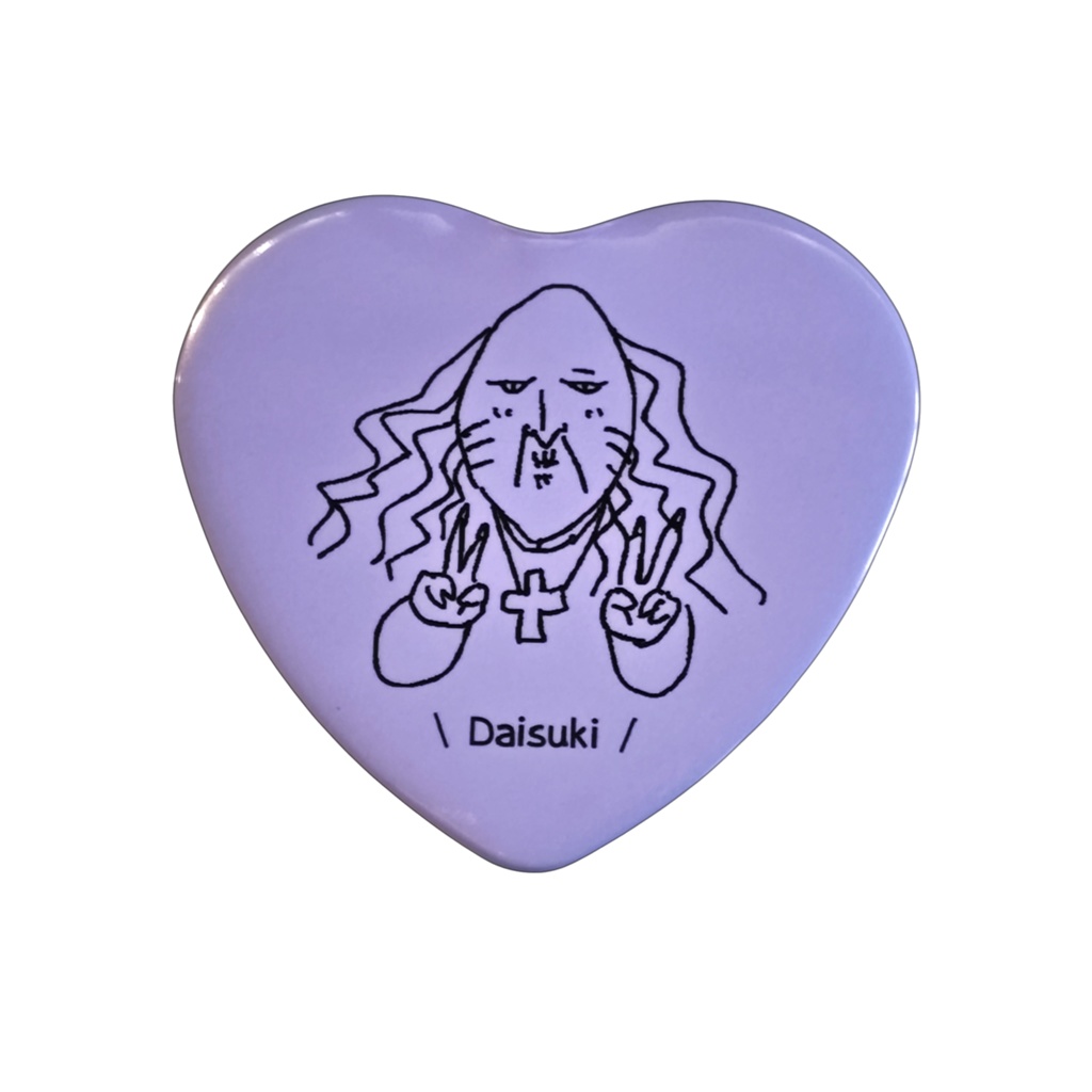 ギロチの"Kawaii"ハート缶バッジ