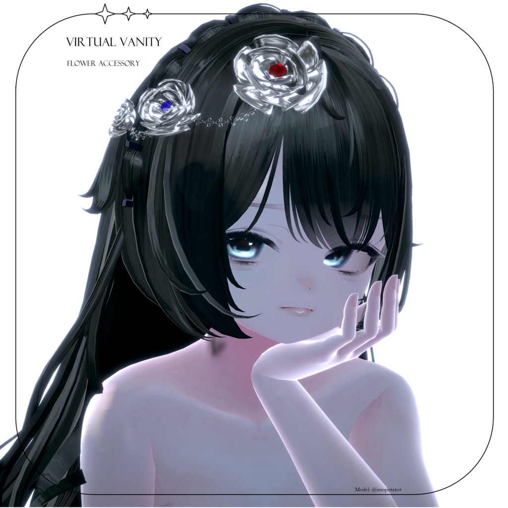⟡VRchat Flower Hair Accessory⟡