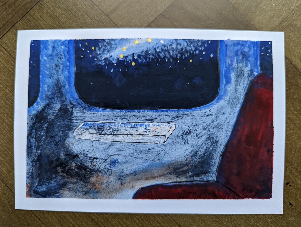 廃車からの夜空(ポストカード)
