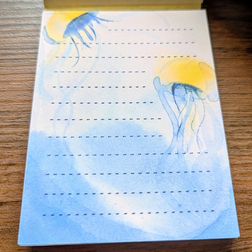 水彩イラストのメモ帳