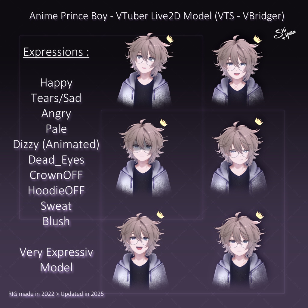 【Live2D model + VBridger】Anime Prince VTuber Boy【パーフェクトシンク】