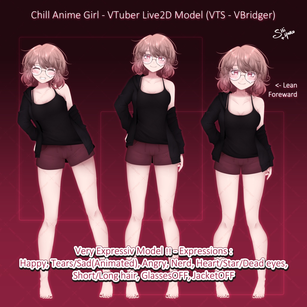 【Live2D model + VBridger】Chill Anime Girl【パーフェクトシンク】