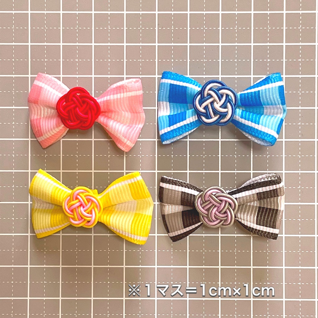 水引リボンのヘアクリップ(麻天狼)